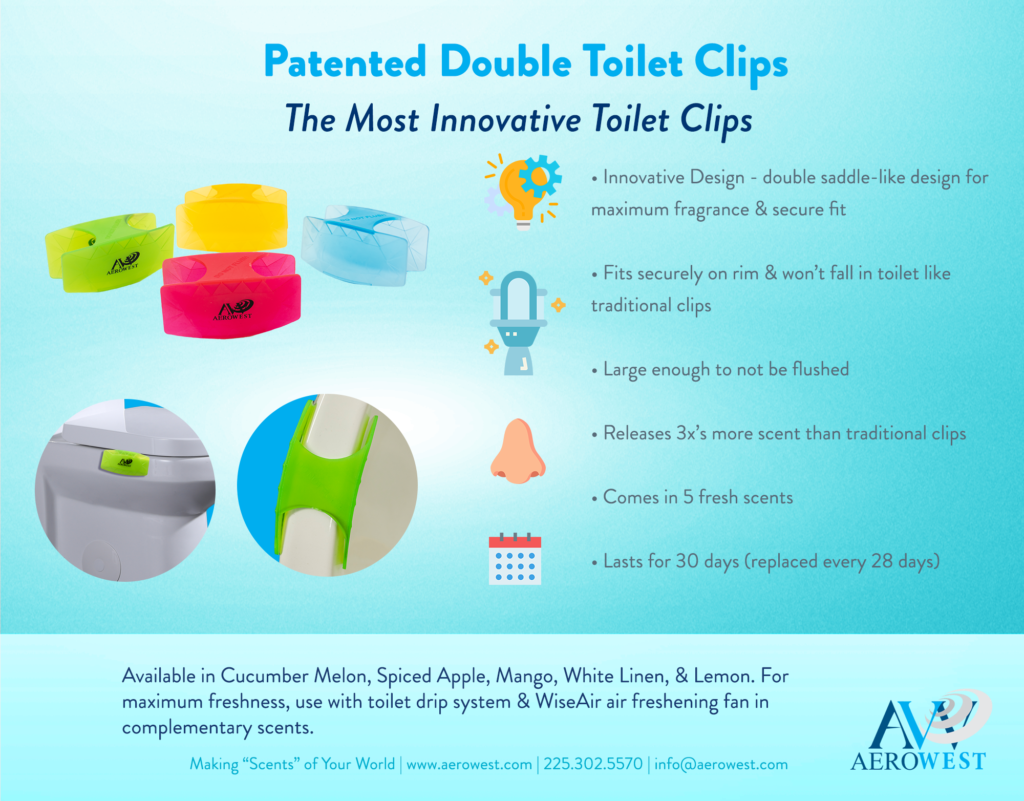 double toilet clips