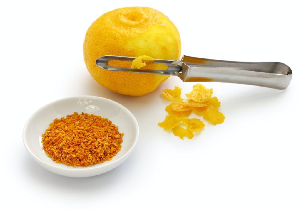 homemade dried Yuzu( Japanese aromatic citrus) zest