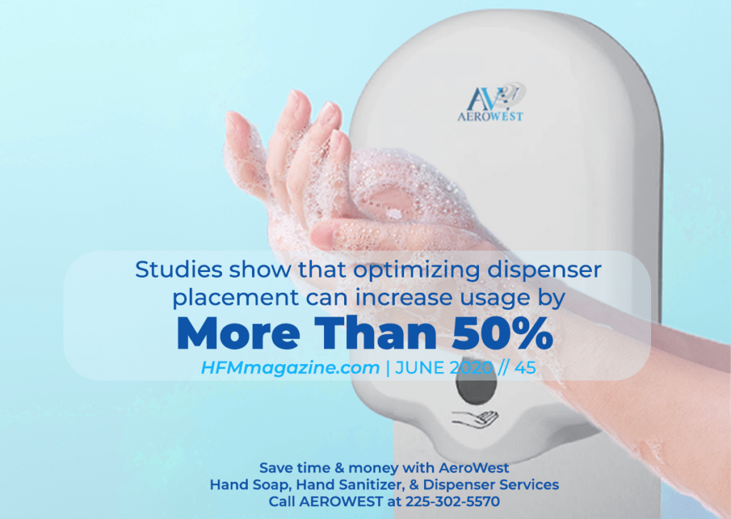 Studies show that optimizing dispenser placement increases hand cleaning by more than 50%